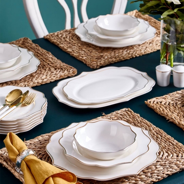 Neva Lilyum Romantik N3244 28 Parça Yemek Takımı