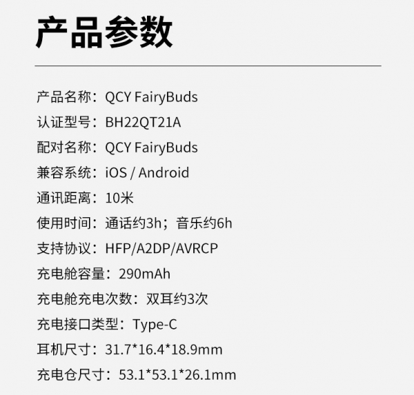QCY T21 FairyBuds Tam Kablosuz Kulaklık