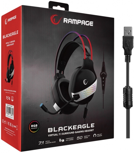 Rampage RM-K37 Black Eagle Kablolu Kulaklık