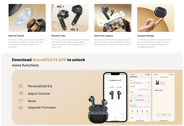 Soundpeats Air3 Deluxe Tam Kablosuz Kulaklık