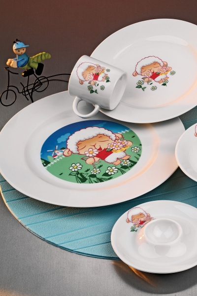 Kütahya Porselen Kuzu 5 Parça Yemek Takımı