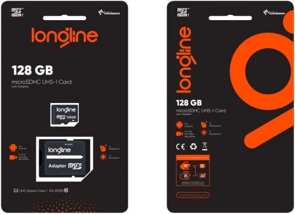 Longline 128 GB MicroSDHC Class 10 Hafıza Kartı + Adaptör microSD (128 GB)