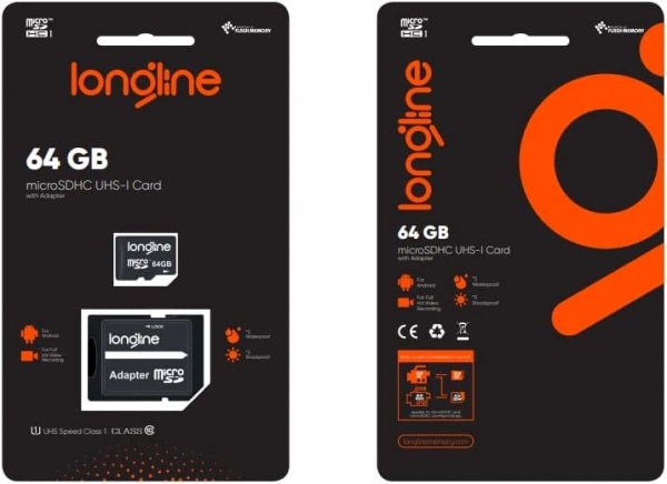 Longline 64 GB MicroSDHC Class 10 Hafıza Kartı + Adaptör microSD (64 GB)