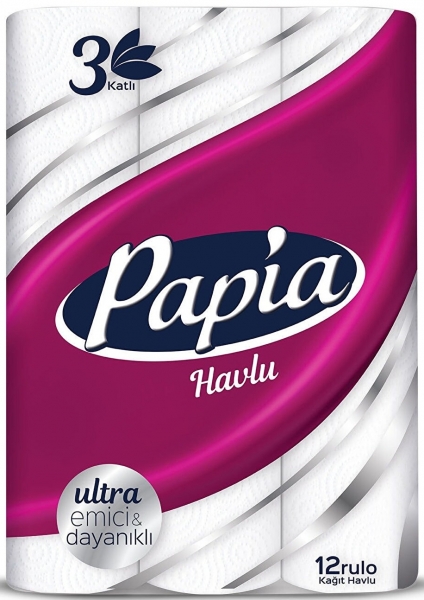 Papia Ultra Kağıt Havlu 12 Rulo (12 Rulo)