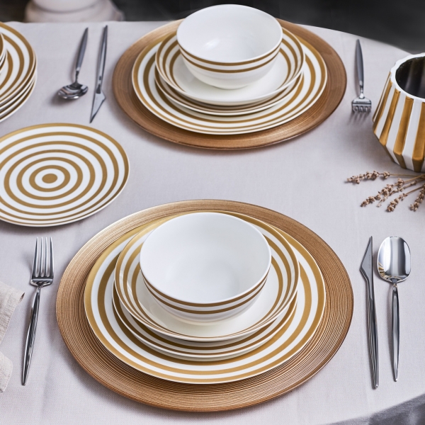 Karaca Sunshine Gold 24 Parça Yemek Takımı