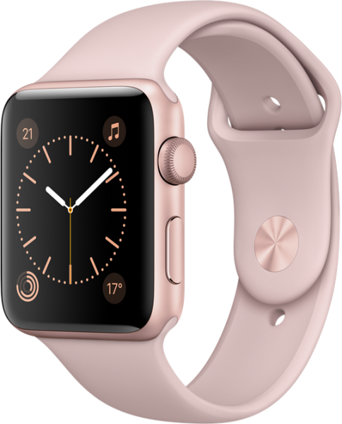 Apple Watch Series 2 (42 mm) Roze Altın Rengi Alüminyum Kasa ve Kum Pembesi Spor Kordon Akıllı Saat