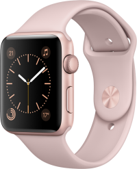 Apple Watch Series 2 (42 mm) Roze Altın Rengi Alüminyum Kasa ve Kum Pembesi Spor Kordon resim