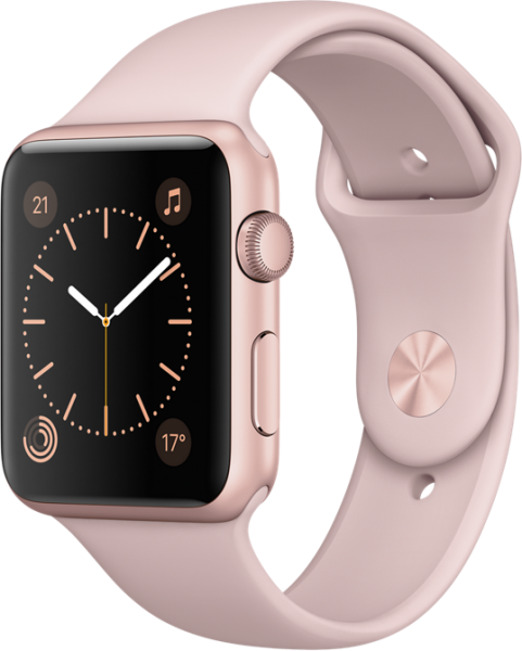 Apple Watch Series 1 (42 mm) Roze Altın Rengi Alüminyum Kasa ve Kum Pembesi Spor Kordon Akıllı Saat