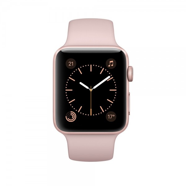 Apple Watch Series 1 (42 mm) Roze Altın Rengi Alüminyum Kasa ve Kum Pembesi Spor Kordon Akıllı Saat