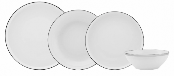 Karaca Streamline Eclipse Platin 24 Parça Yemek Takımı