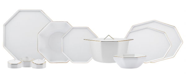 Karaca Fine Pearl Extra Eight Corner 62 Parça Yemek Takımı
