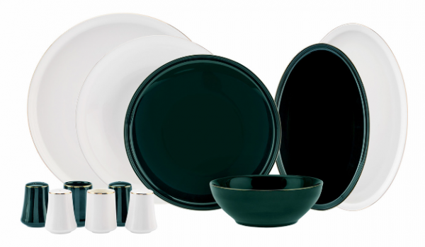 Karaca Elara Green White 57 Parça Yemek Takımı (Beyaz / Yeşil)