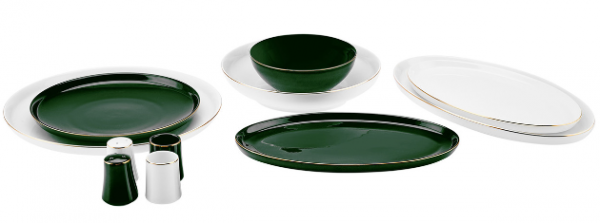 Karaca Elara Green White 57 Parça Yemek Takımı (Beyaz / Yeşil)
