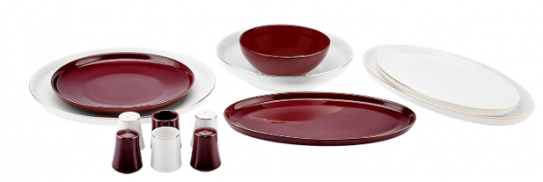 Karaca Elara Red White 57 Parça Yemek Takımı (Beyaz / Kırmızı)