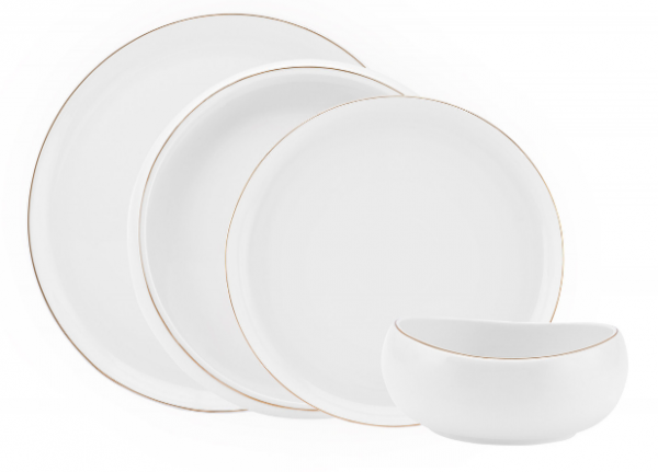 Karaca Streamline Hole Gold 24 Parça Yemek Takımı