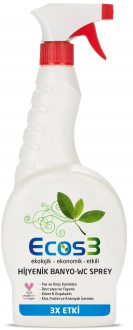 Ecos3 Ekolojik Vegan Banyo-WC Temizleyici Sprey 750 ml