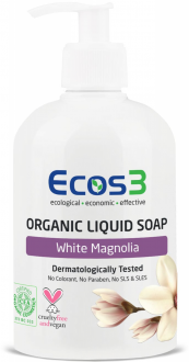 ECOS3 Beyaz Manolya Organik Sıvı Sabun 500 ml