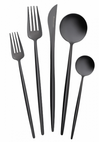 Karaca Jüpiter Matte Black 60 Parça Çatal Kaşık Bıçak Takımı