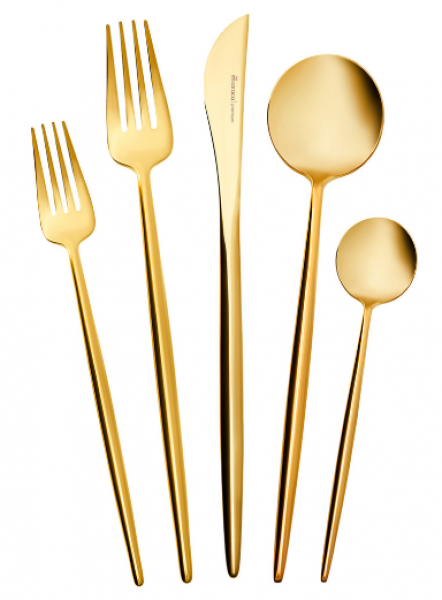 Karaca Jupiter Shiny Parlak Gold Kutulu 60 Parça Çatal Kaşık Bıçak Takımı