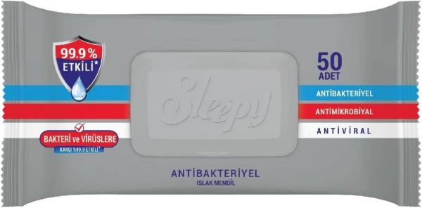 Sleepy Antibakteriyel Antiviral Islak Havlu