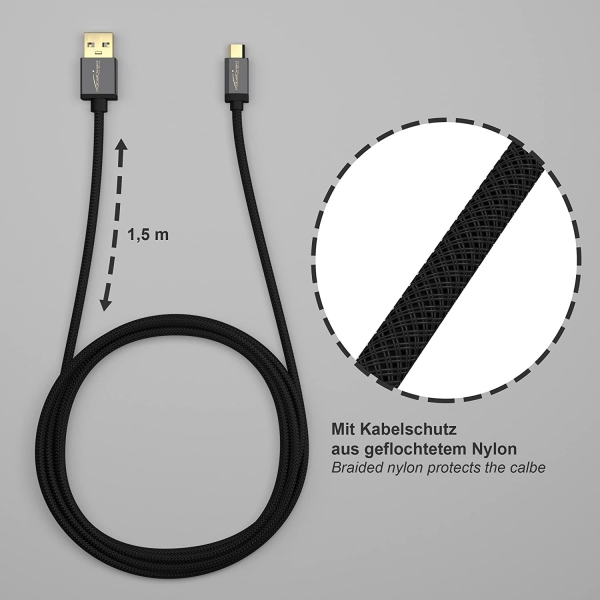 KabelDirekt 760 Şarj Kablosu (1.5 m)