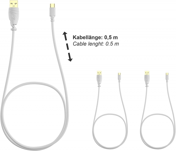 KabelDirekt 411 Şarj Kablosu (0.5 m)