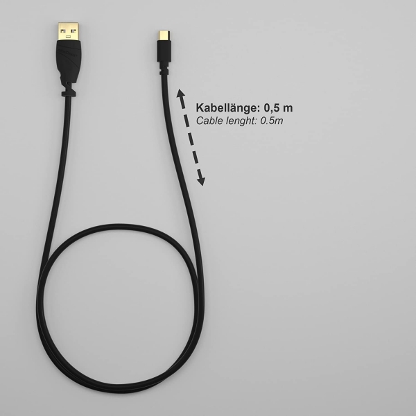 KabelDirekt 411 Şarj Kablosu (0.5 m)