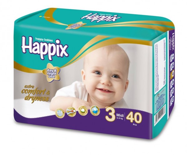 Happix 3 Beden Bebek Bezi