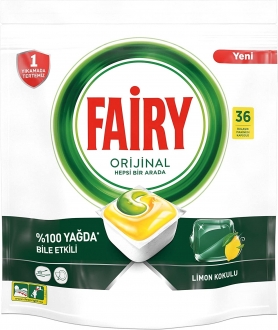 Fairy Orijinal Hepsi Bir Arada Tablet Bulaşık Makinesi Deterjanı 36 Adet