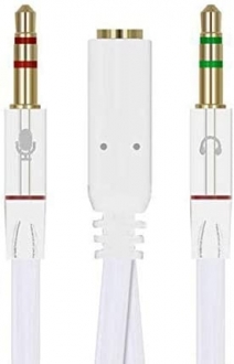 Powermaster 3.5mm Stereo AUX to Stereo Kulaklık Mikrofon Dönüştürücü