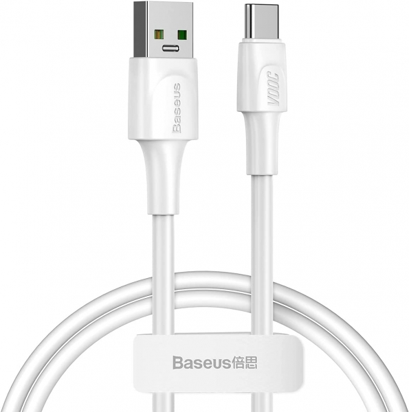 Baseus White Series VOOC Şarj Kablosu (1 m)