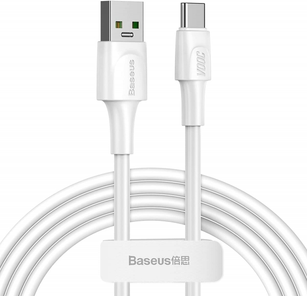Baseus White Series VOOC Şarj Kablosu (2 m)