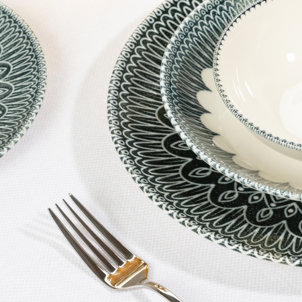 Bernardo Dark 24 Parça Yemek Takımı