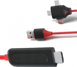 Daytona Combo Lightning Micro Type-C to HDMI Dönüştürücü