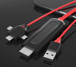 Daytona Combo Lightning Micro Type-C to HDMI Dönüştürücü
