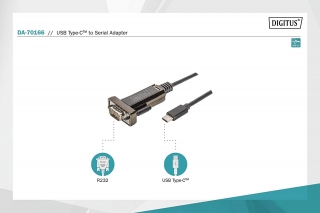 Digitus DA-70166 USB 2.0 Type-C to RS232 Dönüştürücü