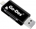 Go Des Lightning to Micro USB SD Micro SD USB Type-A resim