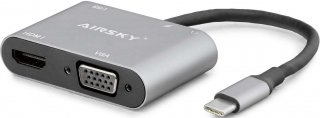Hadron Type-C to USB 3.0 HDMI VGA AUX PD Dönüştürücü