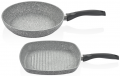 Bernardo Lotus 2 Parça Granit Tava ve Grill Tava Seti resim
