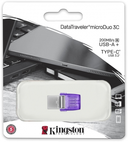 Kingston DataTraveler microDuo 3C Gen3 Flash Bellek (64 GB)