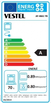Vestel AF-4661 YB Ankastre Fırın