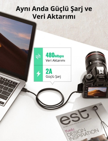 Ugreen 30472 Şarj Kablosu (2 m)