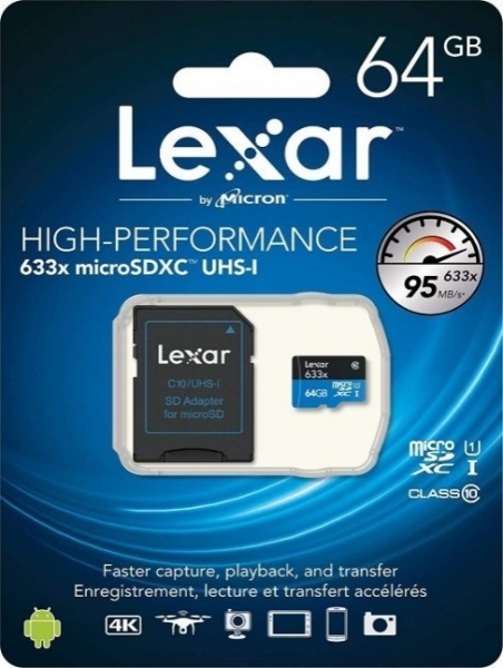 Lexar High-Performance 633x microSD (64 GB)