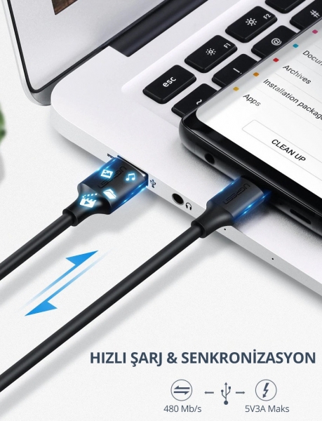 Ugreen ‎60117 Şarj Kablosu (1.5 m)