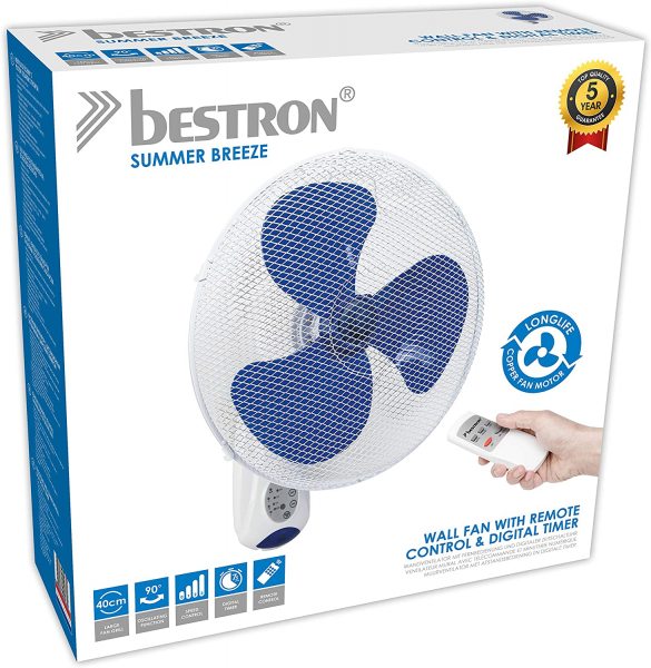 Bestron AWF40REM Duvar Tipi Vantilatör