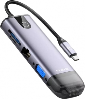 Mcdodo Type-C to Gigabit LAN HDMI VGA USB 3.0 SD TF PD Dönüştürücü