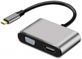 Powermaster Type-C to HDMI VGA USB-A Type-C resim