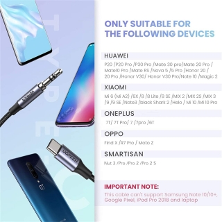 Ugreen 30633 USB-C to 3.5mm AUX Dönüştürücü