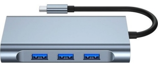 Alfais 5236 Type-C to HDMI USB 3.0 SD TF RJ45 VGA 3.5mm Dönüştürücü