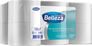 Belleza Tek Çekmeli Mini Tuvalet Kağıdı 12 Rulo